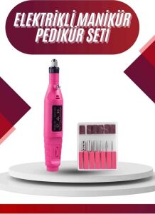 Elektrikli Profesyonel Manikür Pedikür Seti Değiştirilebilir Başlık Seçeneği
