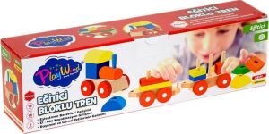 351-ONY Kutuda  Ahşap Eğitici Bloklu Tren
