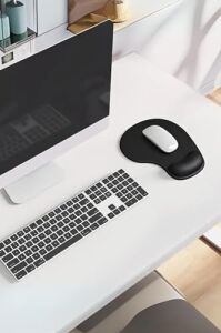 Ergopad Bilek Destekli Ergonomik Kaymaz Taban Mouse Pad, Masa Pedi Siyah