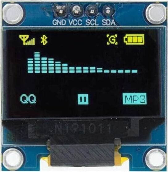 OLED 0.96 Inç 128X64 Piksel Ekran Modülü - Mavi Sarı