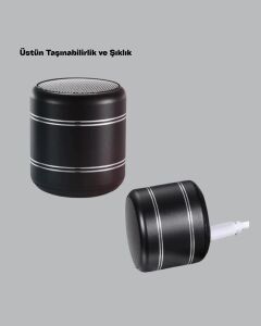 Mini Alüminyum Bluetooth Hoparlör Yüksek Bas Performansı