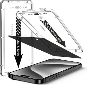 iPhone 15 Pro ile Uyumlu Cam, Hayalet Ekran Koruyucu Kolay Kurulum Priaseries (1 Adet) (Iphone 15 Pro)
