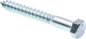 Prime-Line 9056275 Lag Vida, Altıgen Kafa, 3/20,3 x 7,6 Cm, Çinko Gümüş Kaplama Paslanmaz Çelik, 25 Adet