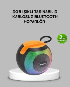 Bluetooth 5.0 Hoparlör – Rgb Işıklı, Güçlü Bas ve 360° Surround Ses