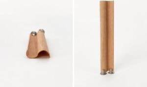 8 Adet Zig Zag Ahşap Fitil ve Metal Sehpa - 10 cm Uzunluk, 3 cm Genişlik, Mum Yapımı Için Dekoratif Ahşap Fitil Seti