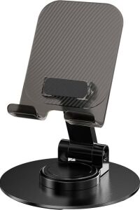 Taşınabilir Katlanabilir 360 Dönebilen Karbon Çelik Tasarımlı Telefon ve Tablet Standı