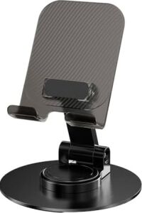 Taşınabilir Katlanabilir 360 Dönebilen Karbon Çelik Tasarımlı Telefon ve Tablet Standı