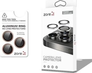 Psr Aksesuar iPhone 16 Pro Max Cl-12 Premium Safir Kamera Lens Koruyucu - Anti-Reflective & Parmak Izi Bırakmayan | Kolay Takılan Tam Koruma (Çöl Titanyum, iPhone 16 Pro Max)