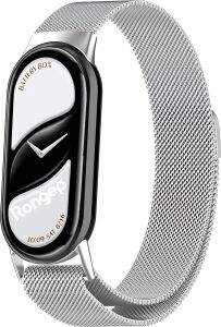 Xiaomi ile Uyumlu Mi Band 10/9/8 Için Milano Loop Metal Hasırlı Kordon Manyetik Tasarımlı Terletmeyen Hafif Yapılı Bileğe Göre Ayarlanabilen Deformasyona Dayanıklı Paslanmaz Kayış