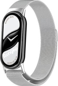 Xiaomi ile Uyumlu Mi Band 10/9/8 Için Milano Loop Metal Hasırlı Kordon Manyetik Tasarımlı Terletmeyen Hafif Yapılı Bileğe Göre Ayarlanabilen Deformasyona Dayanıklı Paslanmaz Kayış