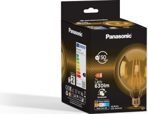E27 Dim Edilebilir Filaman G125 Lamba 7W 630LM 2000K Gold