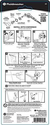 Fluidmaster 640 Uyumlu Tank Lever-White, 641, 0 Volts