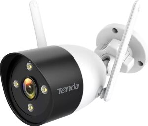 Tenda Güvenlik Kamerası Dış Wlan, 1080P Ip Kamera, 30 M Tam Renkli Gece Görüşü, Iki Yönlü Ses, Alarm Bildirimi, Kişi Tanıma ve Hareket Algılama, IP66, Sd Kart ve Bulut ve Nvr Bellek, Ct3