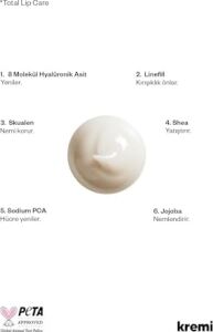 Kremi Total Lıp Care 8 ml · Onarıcı, Peeling Etkili · 8d Hyaluronik Asit, Niasinamid, Skualen