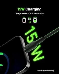 Usb-C Kablosu (Boost Charge Usb-C-Usb Kablosu, NOTE10, S10, 4, iPad Pro, Switch ve Daha Fazlası Için USB C Tipi Kablosu) 1 Metre, Siyah