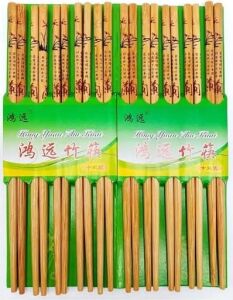 Bambu Organik Chopstick Yemek Çubuğu Haşi 10 Çift Uzak Doğu Japon Tip