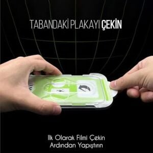 Esd Hayalet 5d Premium Cam Ekran Koruyucu iPhone ile Uyumlu Ultra Koruma Kendiliğinden Uygulama Yüksek Dokunma Hassasiyeti Aparatı Tak Filmi Indir ve Bitti Tertemiz (Iphone 16PRO)