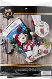 , Mavi, Beyaz, Kırmızı, 45,7 Cm-Noel Çorabı Keçe