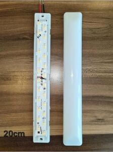 50'li Paket 24V Tente LED Aydınlatma Armatür 20CM-DÜZ Taban -Beyaz IŞIK(6500K)
