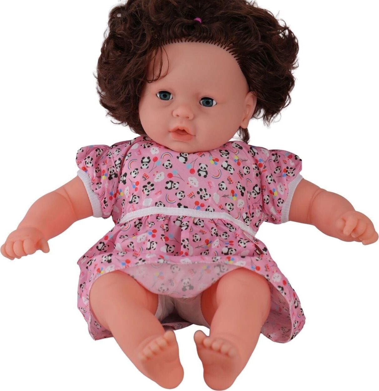 0073 60 cm Dolgu Gövdeli Saçlı Büyük Bebek