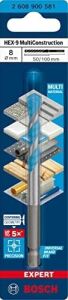 1x Expert Hex-9 Multiconstruction Delme Uçları (Beton, Yumuşak Döşemeler, Çelik, Yumuşak Ahşap, Plastik, Ø 8,00X100 Mm, Aksesuar Döner Matkap/vidalamalar)