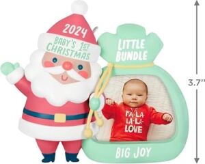 Keepsake Noel Süsü 2024, Küçük Paket Büyük Sevinç 2024 Fotoğraf Çerçevesi, Bebek Duş Hediyeleri