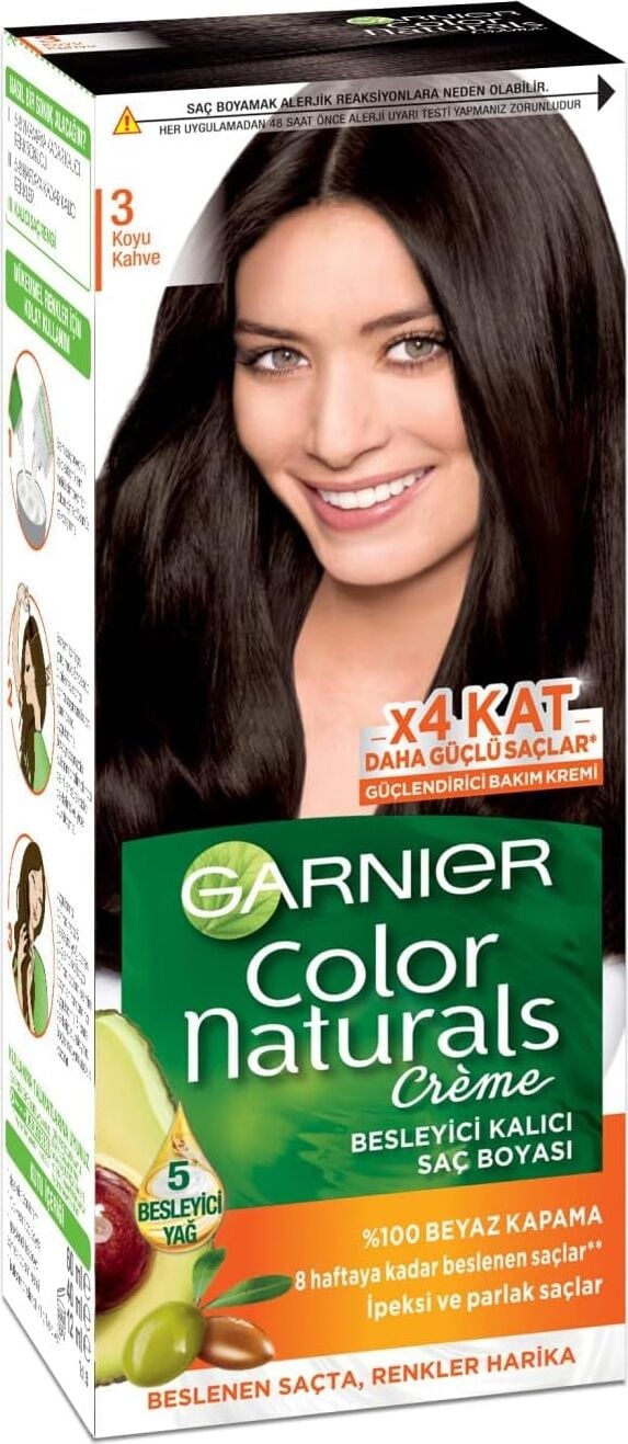Naturals Saç Boyası 3 Koyu Kahve