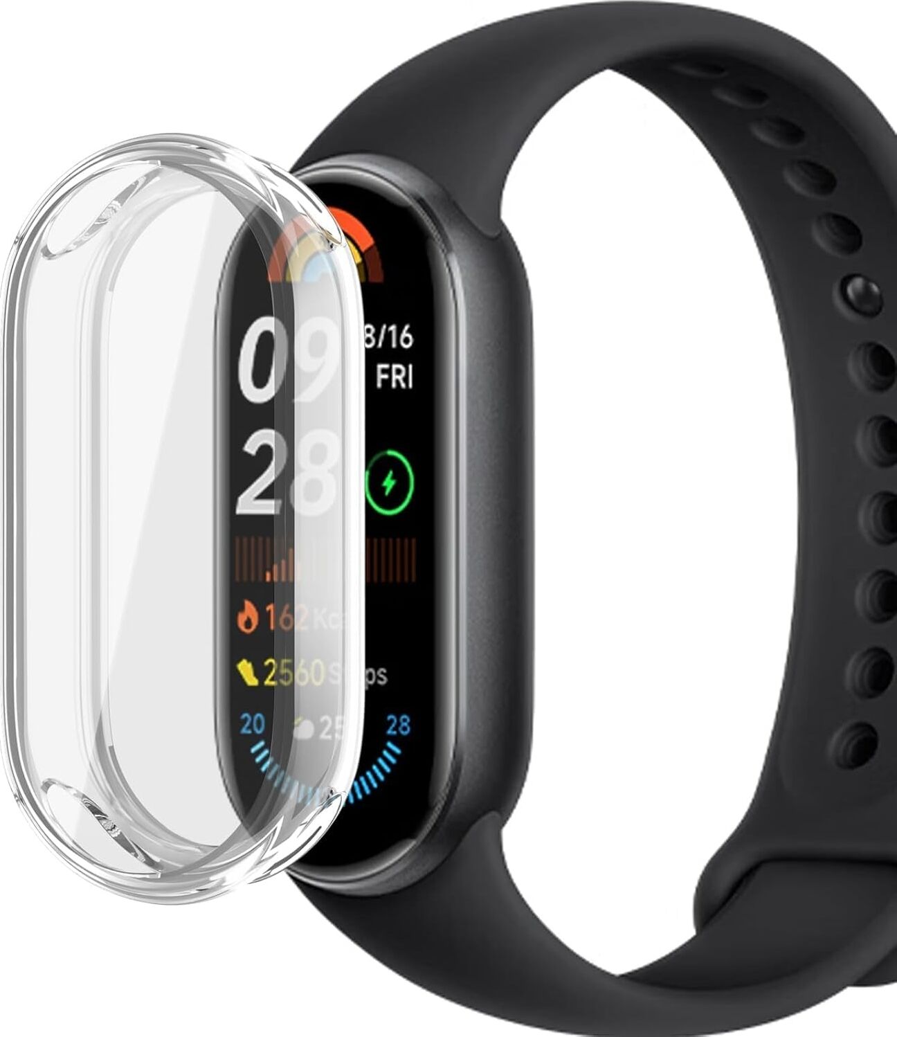 Xiaomi Mi Band 10 ile Uyumlu 360° Kasa Koruyucu Kılıf Yumuşak Tpu Malzeme Dokunmatiği ve Netliği Etkilemeyen Darbelere Karşı Xiaomi Mi Band 10 Ekran Koruyuculu Kılıf (Şeffaf)