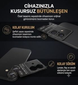 Fixmaster iphone 17 Pro - 17 Pro Max Uyumlu (Gümüş) Kamera Lens Koruyucu, Kolay Kurulum, Alüminyum Alaşımlı Çerçeve, Darbelere ve Çizilmelere Karşı Yüksek Dayanıklı Temperli Cam