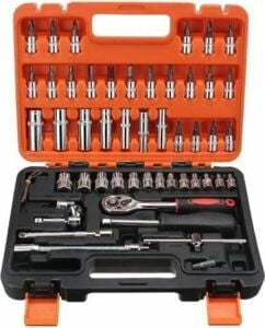 1/4 Cırcırlı 53 Parça Lokma Anahtar Takımı ve Bits Uç Seti, 50-59 Parça - Banyo Yapı & Hırdavat