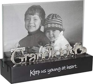 Malden International Designs Grandkids Masaüstü Ifadesi Gümüş Kelime Eklentisi Resim Çerçevesi, 4x6, Siyah