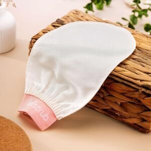 Ekru Banyo Duş Kesesi Peeling ELDIVENI%100 Floş Ipek Normal Ciltler Için