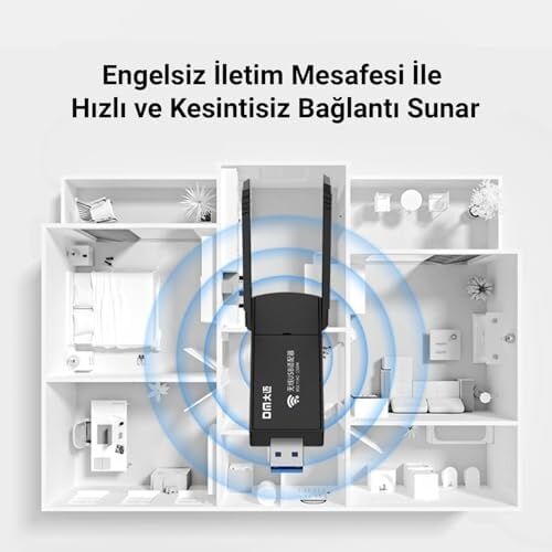 AD085 1300 Mbps Dual Band 5.8ghz USB Adaptör Wifi Alıcı Verici Access Point