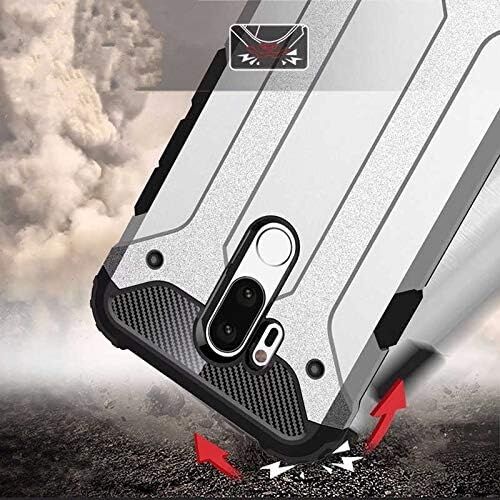 Lg G7 ile Uyumlu Çift Katman Koruyucu Crash Military Tank Kılıf - Gri
