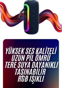 Bluetooth Hoparlör Uzun Pil Ömrü Taşınabilir Yüksek Ses Kaliteli