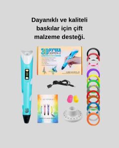 Abs ve Pla Filament Destekli 3D Yazıcı Kalem