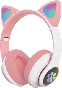 5.0 Kedi Kulak Üstü Bluetooth Kulaklık Pembe Blt-44