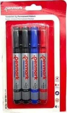 Penmark Permanent Marker Kesik Uç 4'lü Blister