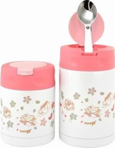 Çelik Içli Termos 500 ml Pembe Çelik Kaşık Ile TX-6129