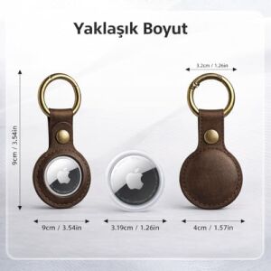 Apple Airtag Deri Anahtarlık, Haiki Gerçek Deri, Airtag Anahtarlık Deri