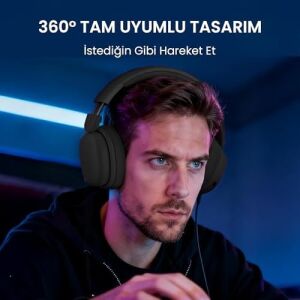 Aula G7 Pro Tri Mode Kablosuz Rgb Gaming Mikrofonlu Oyuncu Kulaklığı 7.1 Surround Ses 40MM Driver Düşük Gecikme E-Spor Kulaklık Beyaz