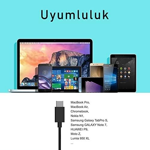 Type-C Şarj ve Data Kablosu Siyah 90 cm
