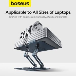 Ayarlanabilir Dizüstü Bilgisayar Standı, 360 Derece Dönebilen Ayarlanabilir Dizüstü Bilgisayar Standı (Üç Katlı Versiyon) MacBook Air Pro, Dell Xps, Hp Vb. Için Ergonomik Katlanabilir Stand