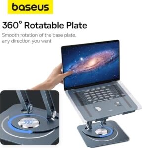 Ayarlanabilir Dizüstü Bilgisayar Standı, 360 Derece Dönebilen Ayarlanabilir Dizüstü Bilgisayar Standı (Üç Katlı Versiyon) MacBook Air Pro, Dell Xps, Hp Vb. Için Ergonomik Katlanabilir Stand