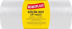 Küçük Boy Çöp Poşeti 40X50 cm 40 Adet, Sızdırmaz ve Yırtılmaz, Ekonomik Çöp Torbası, Geri Dönüştürülebilir Atık Torbası, Doğa Dostu, Sürdürülebilir Dayanıklı Çöp Poşeti