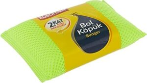 Bol Köpüklü Bulaşık Süngeri, Çizik & Iz Bırakmaz, Yağ ve Leke Giderici Pratik Temizlik Süngeri, Tava, Tencere, Tabak, Bardak, Çatal, Bıçak, Ocak, Tezgah, Cam & Seramik Yüzeyler