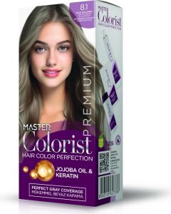 Premıum Yarı Kit Set Saç Boyası 8.1 Küllü Açık Kumral