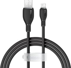 Pudding Hızlı Şarj Özellikli Lightning Kablo 2.4A, 1.2 Metre, Siyah