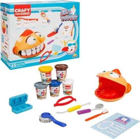 Crafy Jr. Toothy Oyun Hamuru Seti 12 Parça