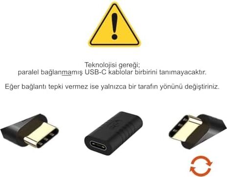 Spelt USB 3.1 Type C Dişi Dişi Adaptör Çevirici Şarj ve Data Uzatma